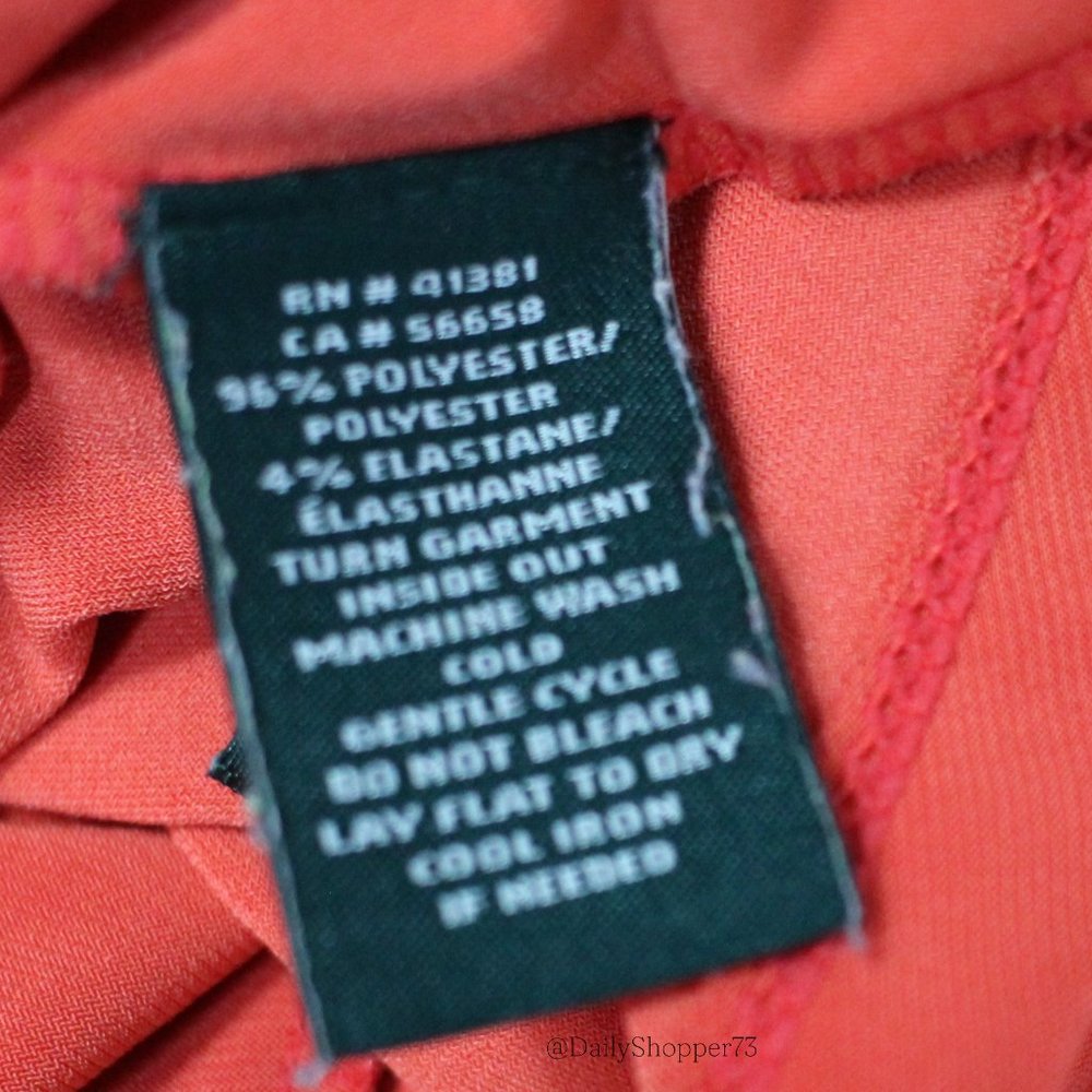 Lauren Ralph Lauren Women's Vermilion Orange Handkerchief Hem Skater Dress - Picture 5 of 5